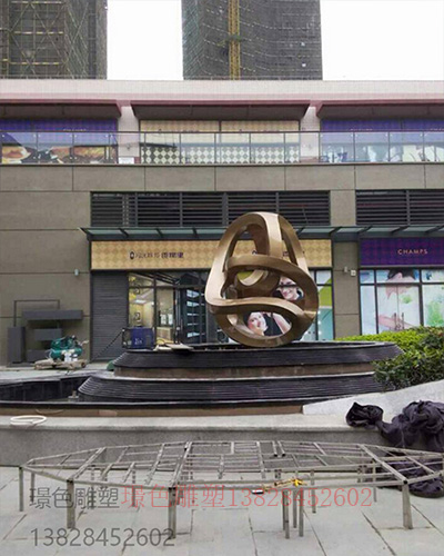 廣東江門海逸豪庭地產(chǎn)不銹鋼景觀雕塑案例(圖4)